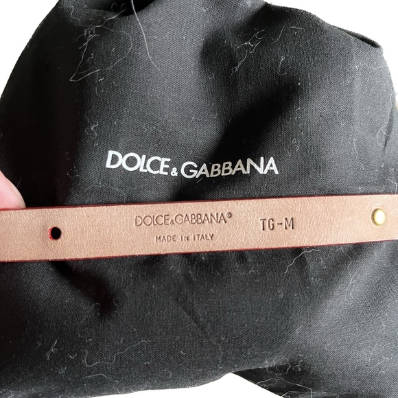 Authentic Dolce & Gabbana red snakeskin & leather choker or bracelet. - Picture 9 of 9